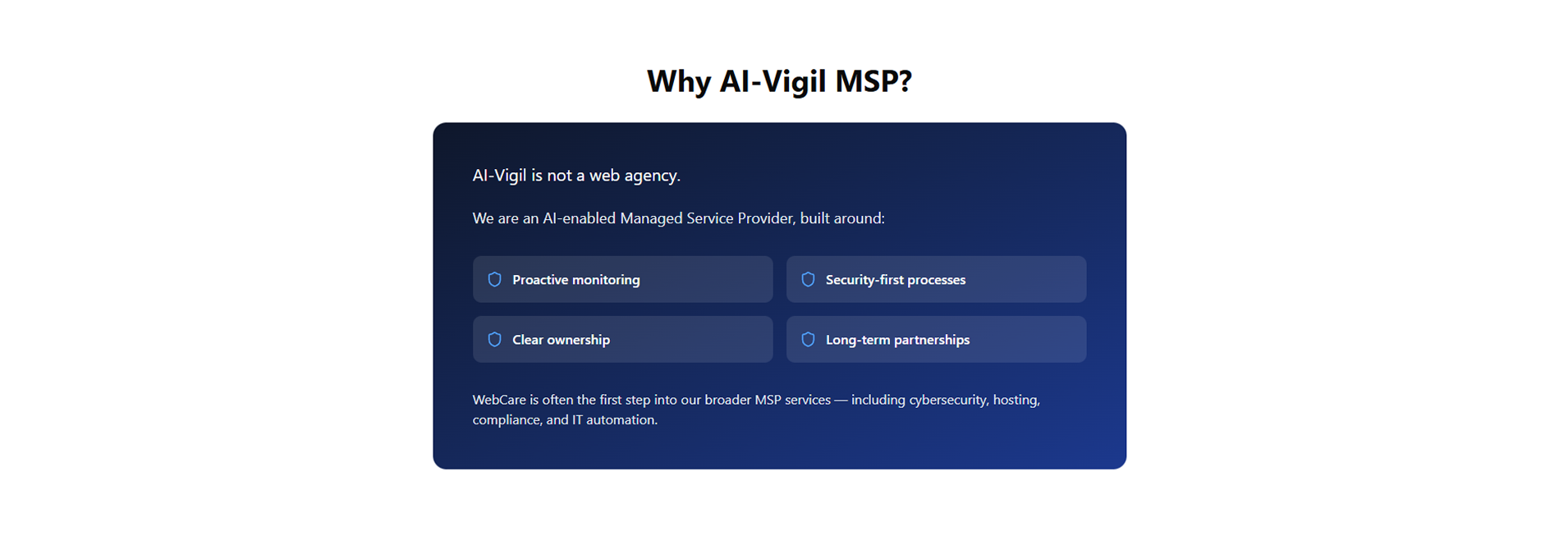 Why AI-Vigil MSP
