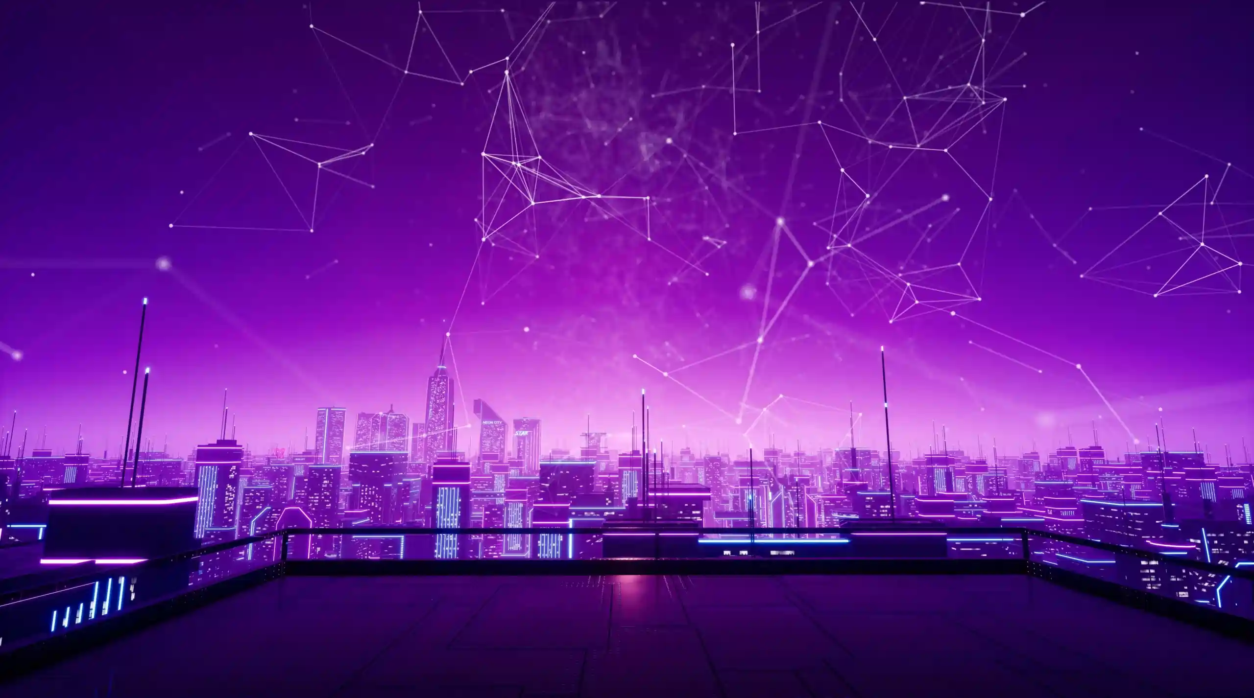 Digital city skyline with secure identity overlay