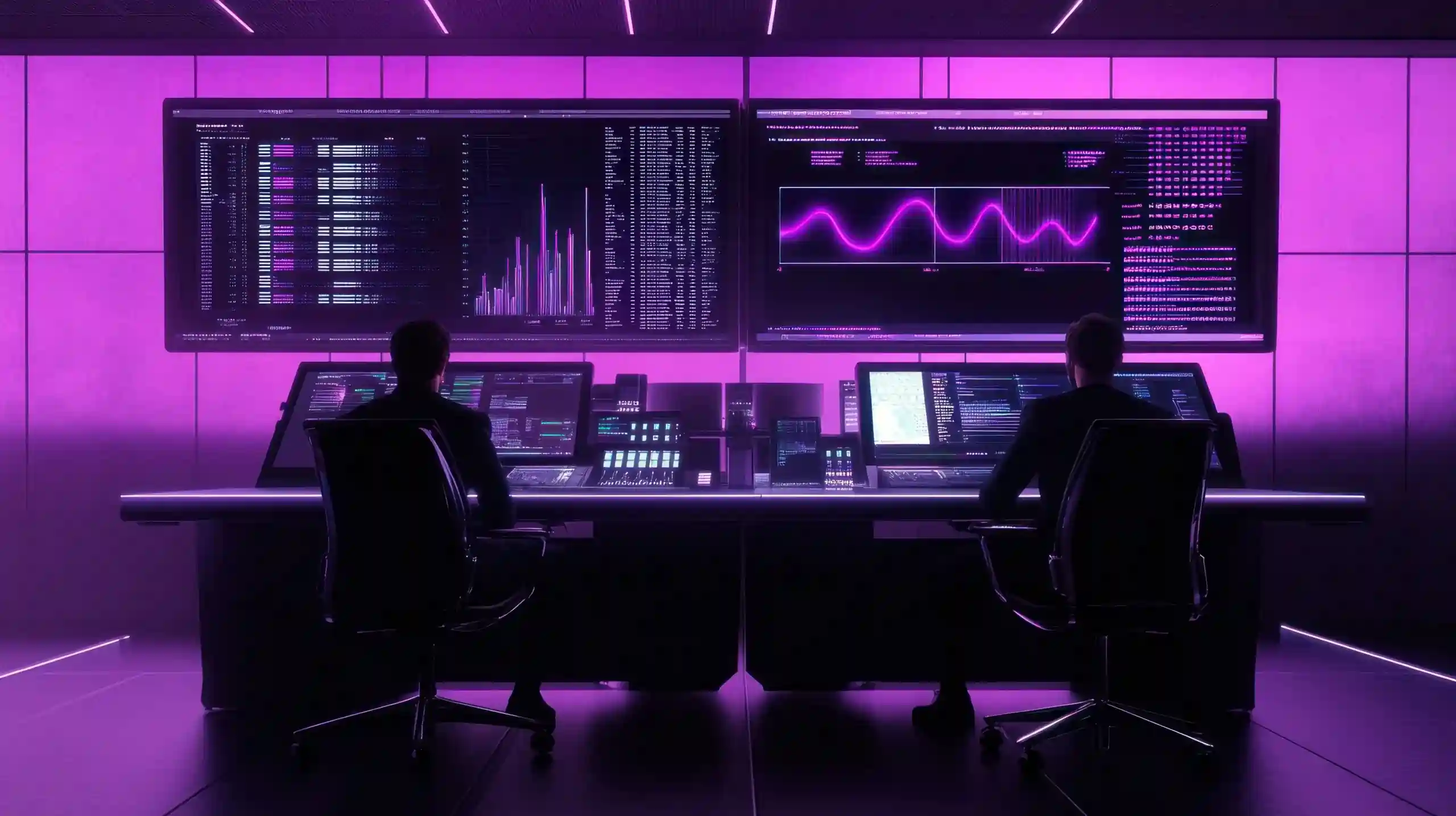 Analysts monitoring security dashboards in SOC